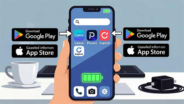 آماده‌سازی گوشی و نصب ابزارهای لازم